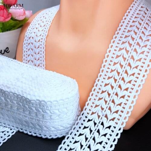 10yard 4.2cm Symmetrical Pattern Lace Fabric Ribbon Wedding Decoration Embroidery Housewear Furnishings Sewing Trim Accessories