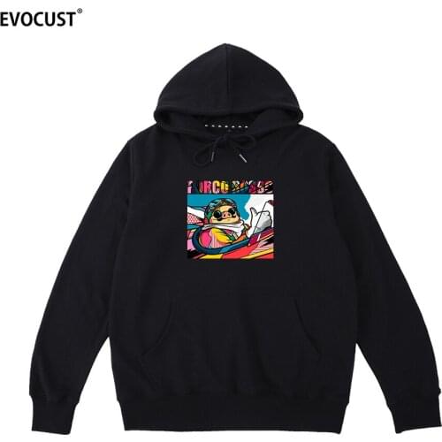 Porco Rosso red pig cartoon Japan Anime Hayao Miyazaki Hoodies Sweatshirts men women unisex Cotton