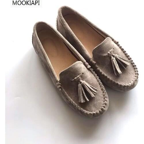 MOOKIAPI Chinese brand high quality womens shoes, 100% real leather, classic womens loafers women flats shoes summer shoes