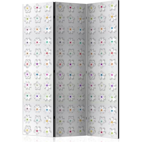 Windbreak-Room divider - Colorful flowers the