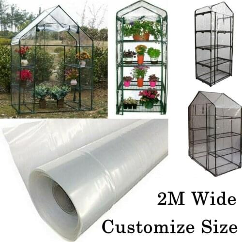 2M Wide Agricultural Greenhouse Film Keep Warm Shade Rain-proof Garden Film Outdoor Flower Plant Covers PE Plastic Protective Fi
