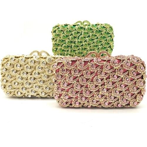 Women evening party handbag diamonds elegant purses luxury clutches bridal wedding party designer crystal purses bag