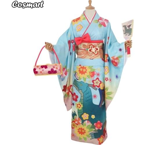 Anime Miss Kobayashis Dragon Maid KannaKamui Japanese Kimono Cosplay Costume Halloween Party Suit For Women 2020 New