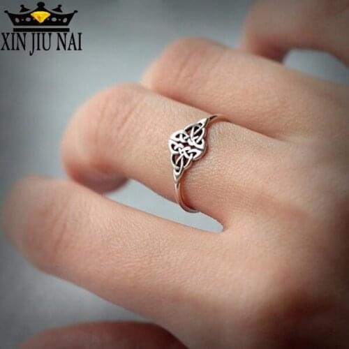 2019 Vintage Cross Lady Ring Knight Vintage Punk Christian Vintage Silver Oxide Ring Female Fashion Jewelry wholesale lots bulk