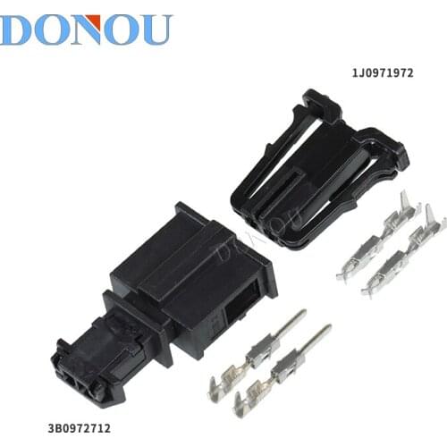 1set 2pin first audi speakers that plug golf license plate lamp trunk connectors and terminal Male female 1J0971972/3B0972712
