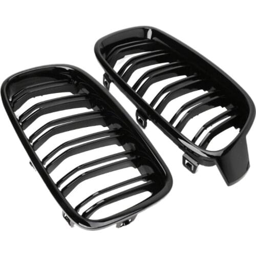 1Pair Gloss Black Front Grille/Grilles Kidney For BMW 3-Series F30 F31 F35 2012-2017 Car Styling