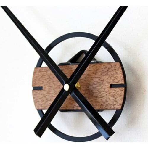12cm 3D Sticker Silent Large Wall Clock Modern Design Big Pointer Classic DIY Clocks Wood Wall Watch For Bedroom Home Decor