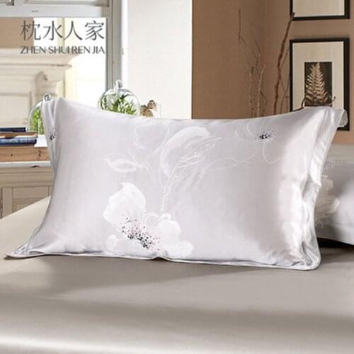 16 Mummisang Silk Pillowcase Light Luxury Double-sided Printing Solid Color 100% Silk Pillowcase Decorative Pillows 100% Silk