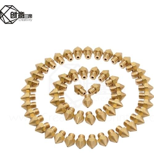 3/5pcs Copper 1.75MM 0.2 0.6 0.8 1.0 0.4MM extruder nozzles M6 Original Specially for CR10S Pro hotend 3D Printer Parts