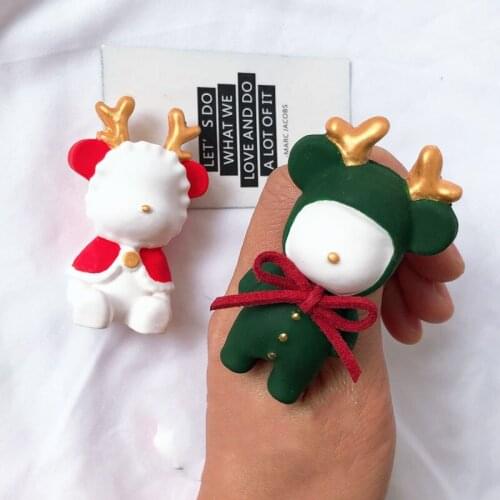 3D Cute Lucky Elk Silicone Mold Suit for making Aroma Plaster Gypsum Epoxy Crafts deer DIY Soap mould Chocolate Candle Mould