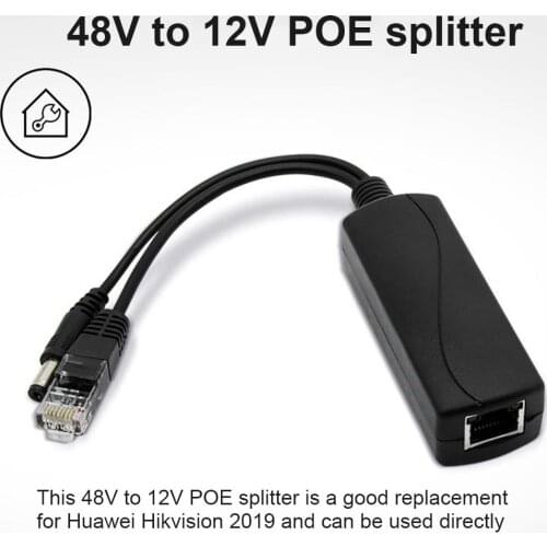 48V To 12V POE Connectors Adapter Cable Splitter Injector Power Supply for Huawei for Hikvision 2019 New