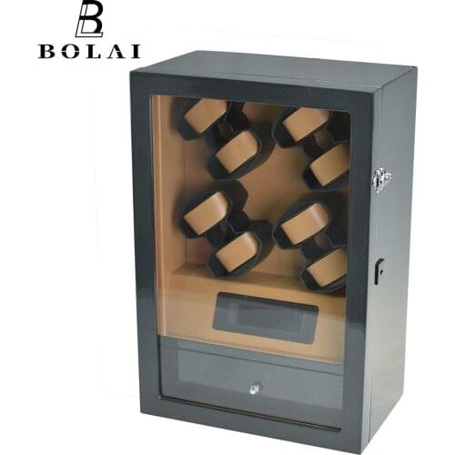 Automatic Watch Winder with 4+5 Watches Box Quiet Japanese Mabuchi Motor Adjustable Modes Watch Storage Winding Case Accessories