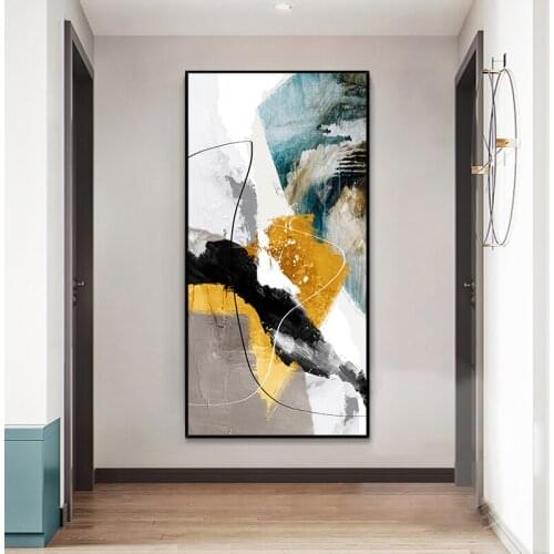 EECAMAIL DIY Black And White Orange Abstract Decoration Painting Modern Luxury Painting No Frame Diamond Painting