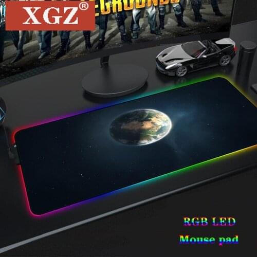 XGZ Star Large LED Light RGB Waterproof Gaming Mouse Pad USB Wired 7 Colorful Computer Csgo Player Peripheral Equipment Non-slip