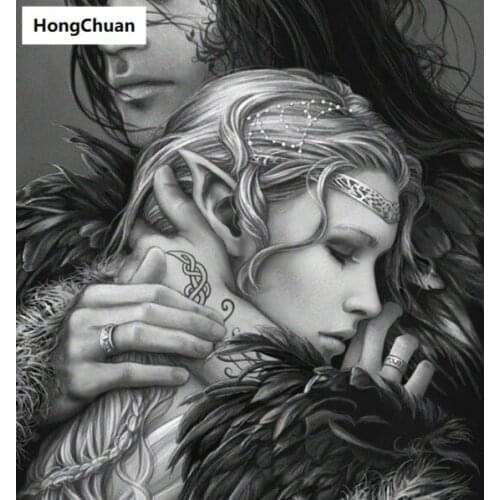 Anime Couple Lovers 5D DIY Square/Round Diamond Painting Mosaic Cross Stitch Home Decoration Mural Christmas Gift New Year