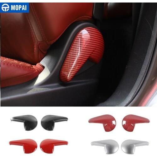 MOPAI ABS Car Seat Back Adjustment Handle Decoraion Cover Stickers for Dodge Challenger 2010-2020 Car Interior Accessories