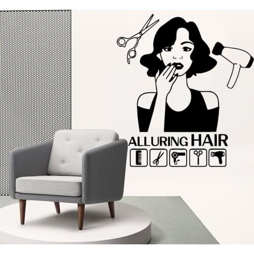 Cartoon alluring hair Home Decorations Decal Decor Living Room Bedroom Removable Sticker Mural naklejki