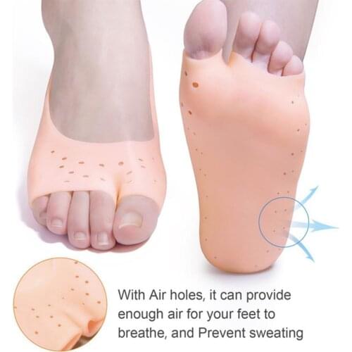 Soft Silicone Moisturizing Gel Socks Protector Relieve Large Foot Women Color Skin Peeling White Care Size Cracked For Men A2H7