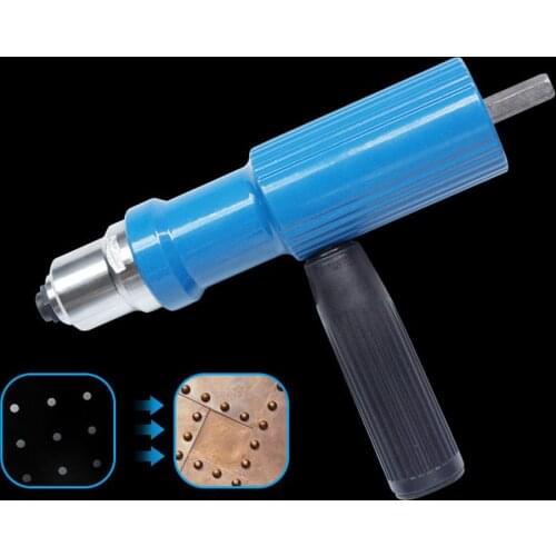 New Electric Rivet Nut Gun Riveting Tool Cordless Riveting Riveter Adapter Kit No Skidding and Quick Back Nail Feature Riveter