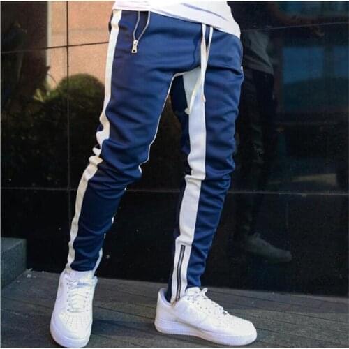 2021 Spring And autumn new long trousers with zipper legs mens casual sports trousers running trousers with double pockets zipp