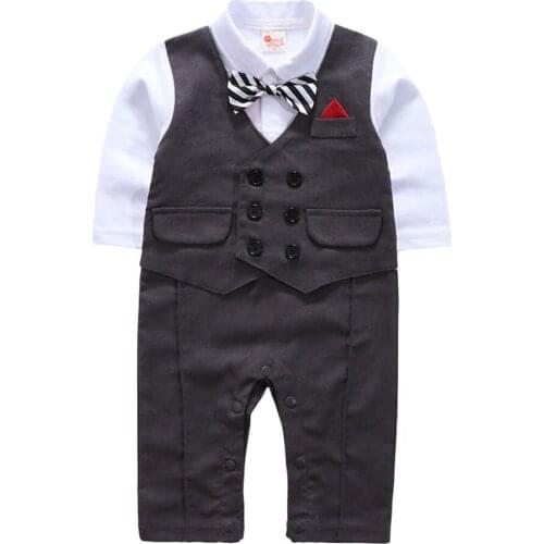 LZH Infant Clothing Baby Boys Clothes 2021 New Summer Spring Newborn Baby Rompers For Baby Jumpsuit Baby Boys Gentleman Overalls