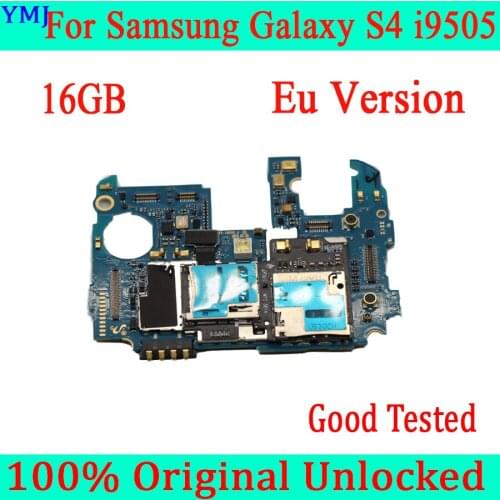 Original unlocked for Samsung Galaxy S4 i9505 Motherboard with Full Chips,16GB for Galaxy S4 i9500 Mainboard with OS System
