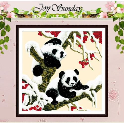 Panda Reunion Pattern Counted Cross Stitch 11CT 14CT Cross Stitch animals Cross Stitch Kits for Embroidery Home Decor Needlework