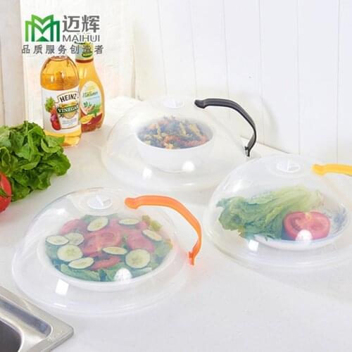Food Splatter Guard Microwave Hover Anti-Sputtering Cover Oven Oil Cap Heated Sealed Plastic Cover Dish Dishes Food Cover