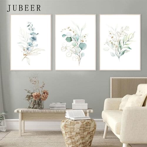 Nordic Wall Poster Leaf Sheets for Paintings Green Plant Bedroom Decoration Paintings for Living Room Decoration Modern Poster