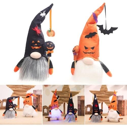 Swedish Scandinavian Gnome Plush Doll with Long Hat Handmade Faceless Toy with LED Desktop Decor Gift for Kids Boy Girl