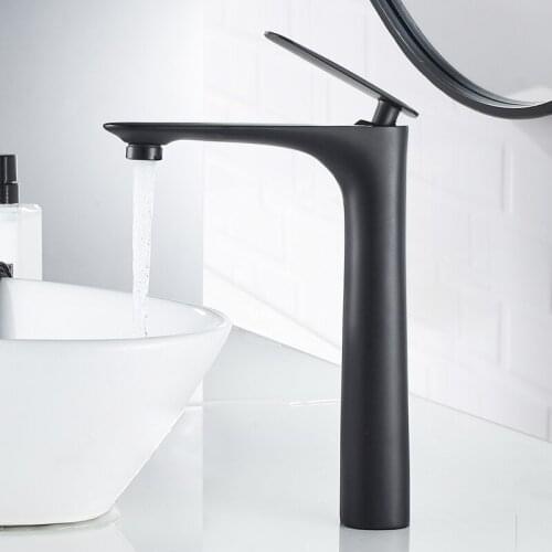 Basin Faucets Black Bathroom Sink Faucet Single Handle Hole Faucet Gold Brass Basin Taps Grifo Lavabo Wash Hot and Cold Faucet