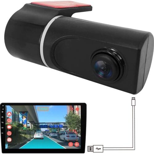 The USB DVR Camera work with Android 4.4 / 5.1 / 6.0 / 7.1/8.1 Car Multimedia Player , With TF SD Card slot , Adas Distance Warn