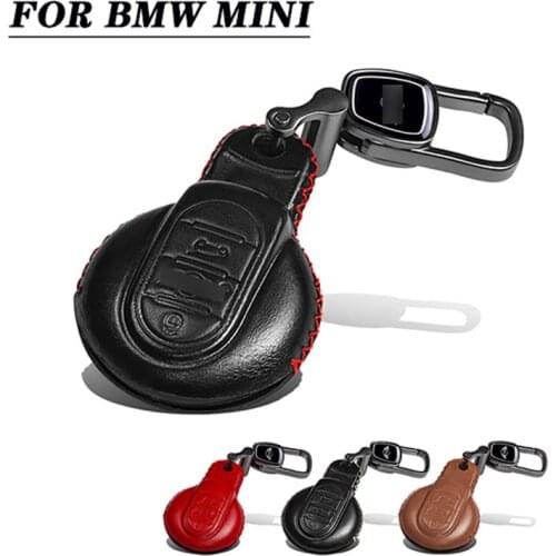 High-Quality Leather Key Case Accessories Car Key Chain Protector Cover Holder For BMW MINI COOPER S F54 F55 F56 F57 F60 Key Bag