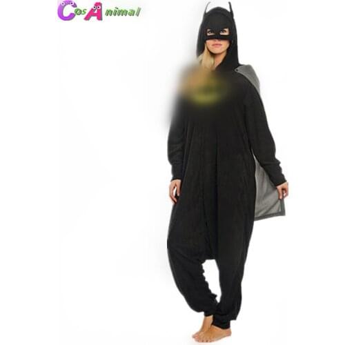 Super Bat Hero Adults Polar Fleece Kigurumi Women and Men Cartoon Onesies Pajama For Halloween Carnival Masquerade Party