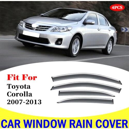 For Toyota Corolla 2007-2013 car wind deflector guard rain vent sun visor cover styling Car accessories Car window Rain cover
