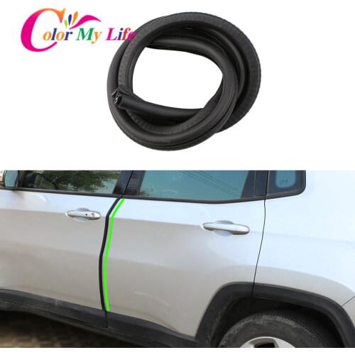 Car Door Protector Strips Sticker for Jeep Compass Renegade Wrangler Jk Grand Cherokee for Dodge Car Doors Strip Accessories