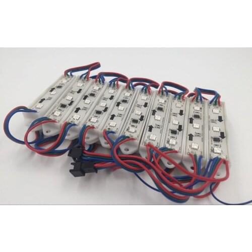 DHL 1000PCS Super Bright LED Module WS2811 3 Pcs 5050 RGB LED Pixel Module Light Waterproof IP67 12VDC