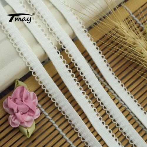 #78 Lace 20.5CM Wide 2 yards/lot Stretch Elastic Lace Fabric Edge Trim DIY Sewing Supplies Home Party Clothing Material