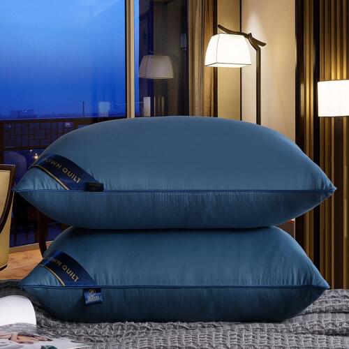 48x74cm Hilton five-star hotel pillow Solid color Microfiber filling Cushion for Bedroom Sleep Bedding Rectangular pillow core