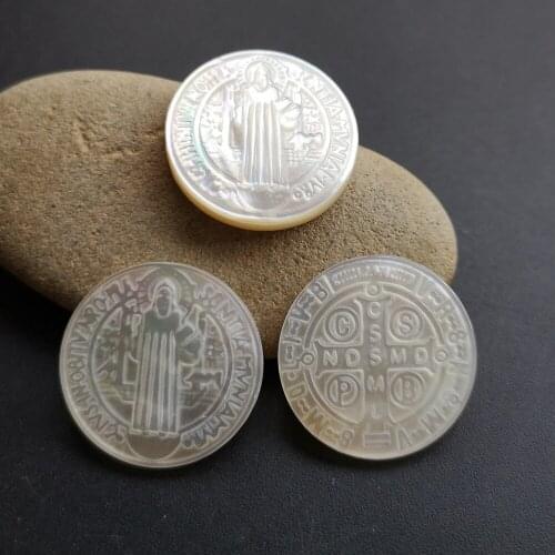 50pcs/lot 22mm Double Sides Natural San Bninto Cross Mother of Pearl Shell San Benito Pearl Shell MOP for DIY Jewelry