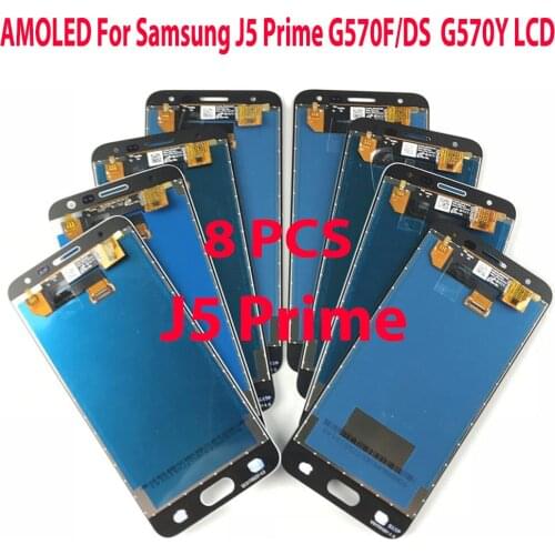 8 Pieces/lot LCD For Samsung Galaxy J5 Prime Display G570 Screen Touch On5 G570 G570Y G570F G571 Assembly 5.0'' Test AMOLED