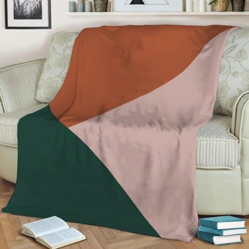 Abstract Geometric Art 408 3D Printed Velvet Plush Throw Fleece Blanket Bedspread Sherpa Blanket Home Decora