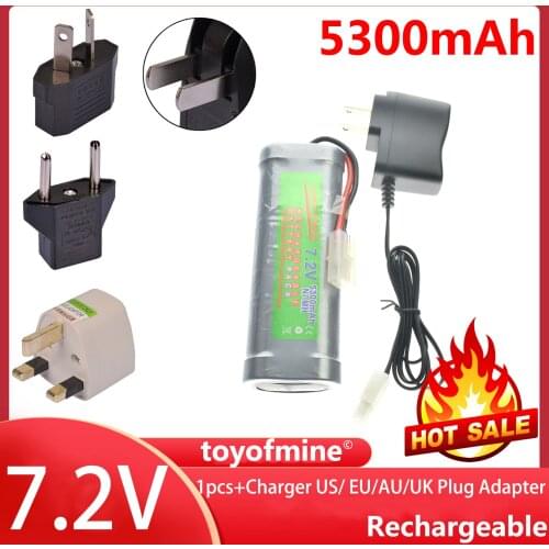 1 pcs 7.2V 5300mAh Rechargeable Battery Pack + Smart Charger Plug