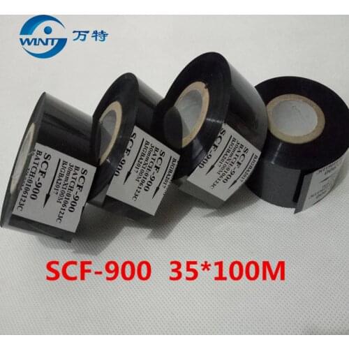 Free shipping (35mm*100m) High qualtiy Black color ribbon for date printing on Date coder for EXP,MFG,hot stamping ribbon PRINT