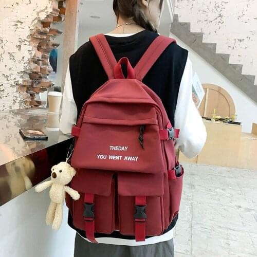 CGCBAG 2021 New Fashion Backpack Women Nylon Waterproof Student School Bag For Teenagers Female Korean Style Backpack Travel Bag