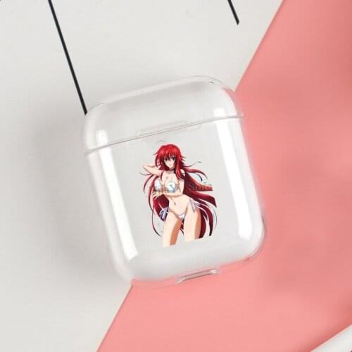 Highschool Dxd Sexy Rias Waifu Cases For Apple AirPods 1 2 Case Clear Wireless Bluetooth Earphone Case Protective Shell