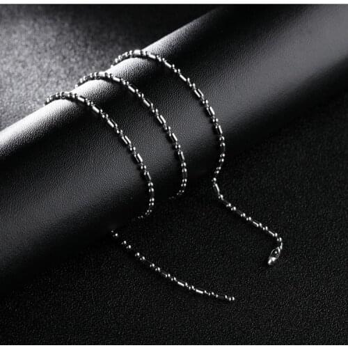 Cyue European Fashion Single 316L Stainless Steel 55cm Chain Necklace For Women Men Jewelry