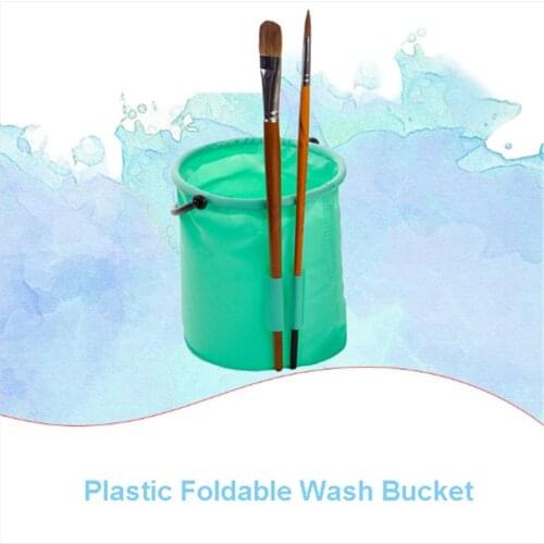 Hot Sale Foldable Plastic Painting Brush Washing Bucket Wash Pen Barrel Student Drawing Brush Washer For School Stationery