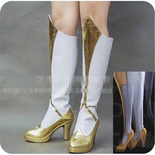 Hot Game LOL the Lady of Luminosity Light Cosplay Shoes Luxanna Crownguard Cos Shoes Costume Made H