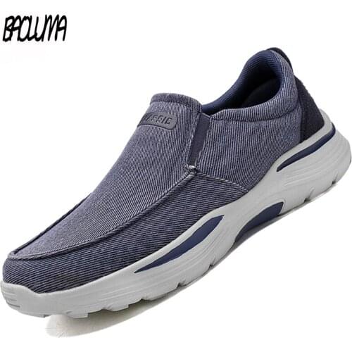 Classic Mens Casual Shoes Comfortable Breathable Men Loafers Autumn Fashion Mens Canvas Shoes Platform Shoes Vintage Men Shoes